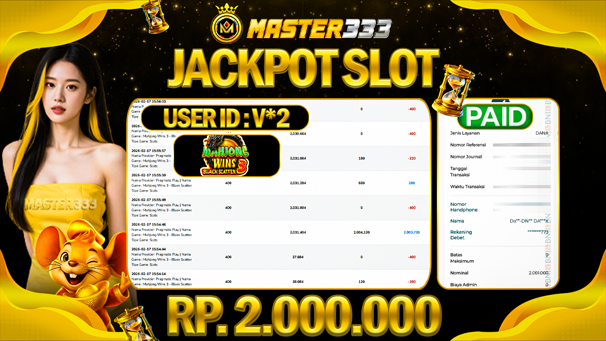 JACKPOT 2.000.000 JUTA DI PRAGMATIC PLAY GAMES MAHJONG WINS 3 BLACK SCATTER SAH LUNAS