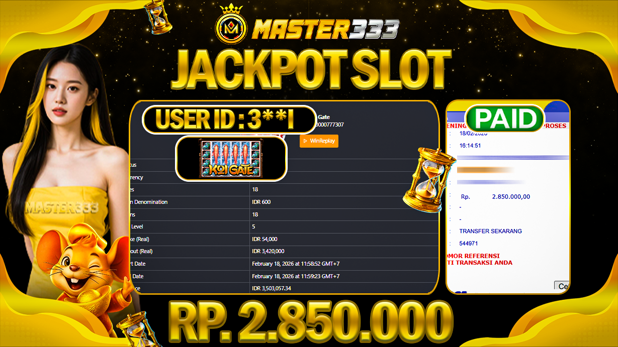 JACKPOT 2.850.000 JUTA DI HABANERO GAMES KOI GATE SAH LUNAS