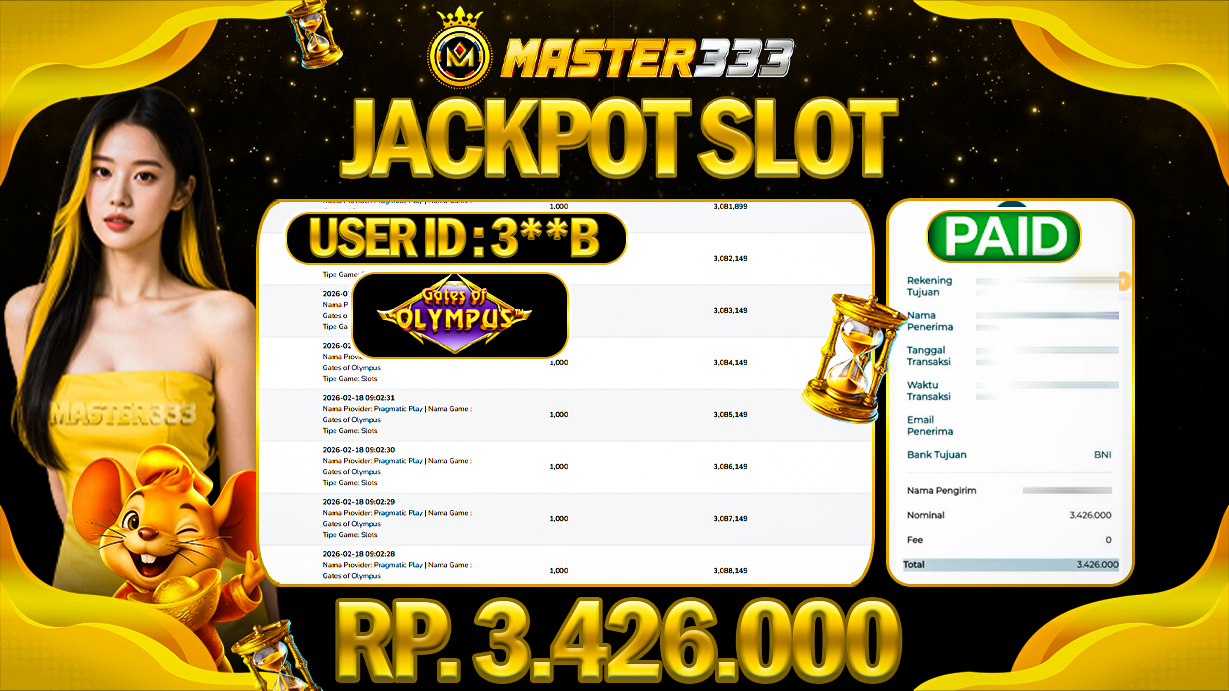JACKPOT 3.426.000 JUTA DI PRAGMATIC PLAY GAMES GATES OF OLYMPUS SAH LUNAS