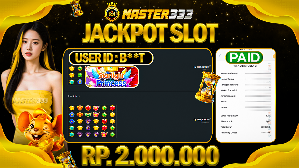 JACKPOT 2.000.000 JUTA DI PRAGMATIC PLAY SLOT GAMES STARLIGHT PRINCESS SAH LUNAS