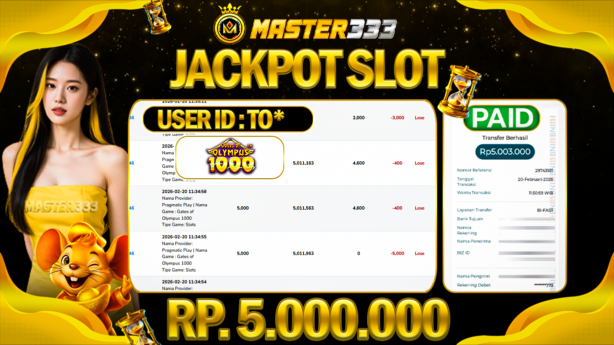 JACKPOT 5.000.000 JUTA DI PRAGMATIC PLAY SLOT GAMES GATES OF OLYMPUS 1000 SAH LUNAS