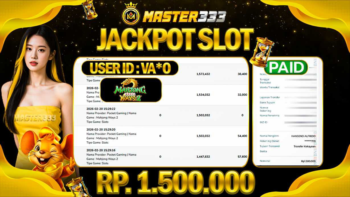 JACKPOT 1.500.000 JUTA DI POCKET GAMING SLOT GAMES MAHJONG WAYS 2 SAH LUNAS