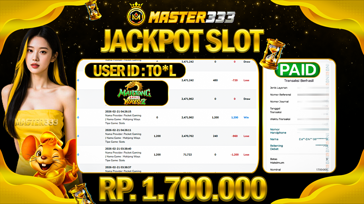 JACKPOT 1.700.000 JUTA DI POCKET GAMING SLOT GAMES MAHJONG WAYS 2 SAH LUNAS