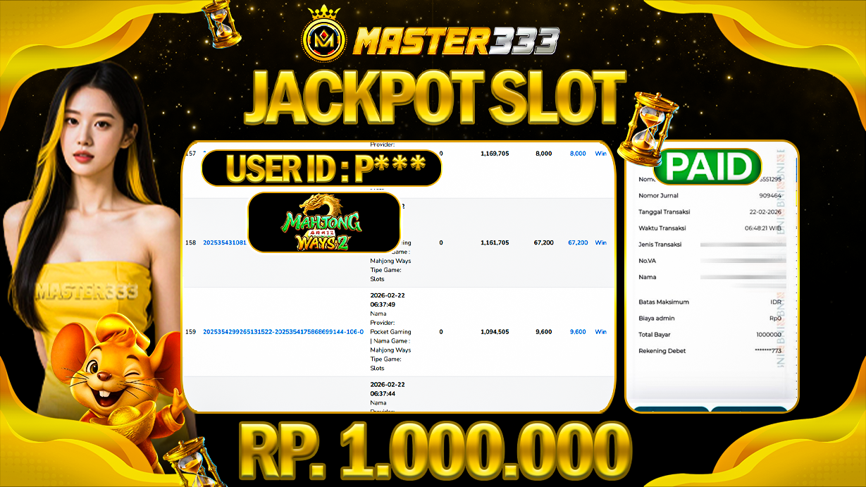 JACKPOT 1.000.000 JUTA DI POCKET GAMING SLOT GAMES MAHJONG WAYS 2 SAH LUNAS