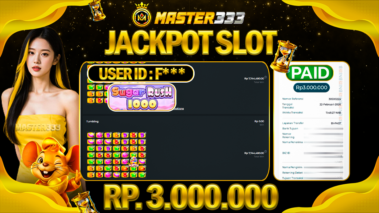 JACKPOT 3.000.000 JUTA DI PRAGMATIC PLAY SLOT GAMES SUGAR RUSH 1000 SAH LUNAS