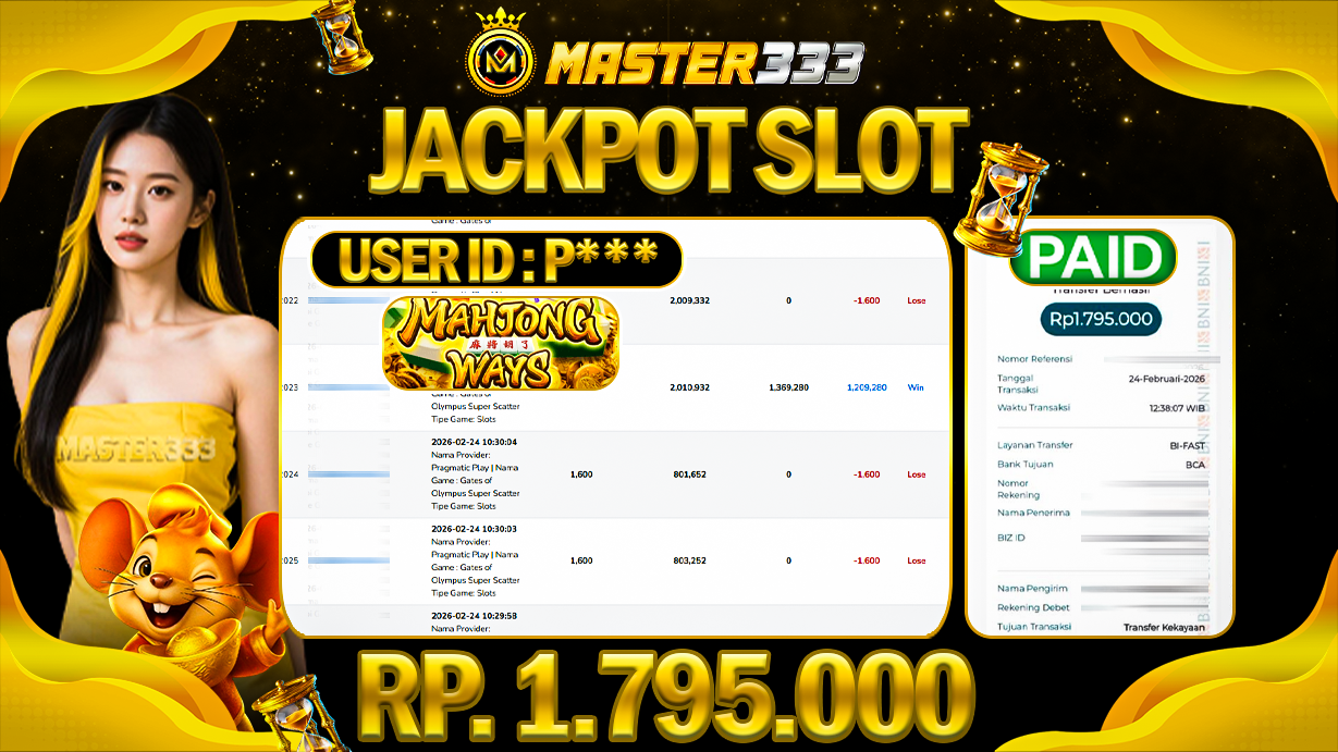 JACKPOT 1.795.000 JUTA DI PG SOFT SLOT GAMES MAHJONG WAYS 1 SAH LUNAS