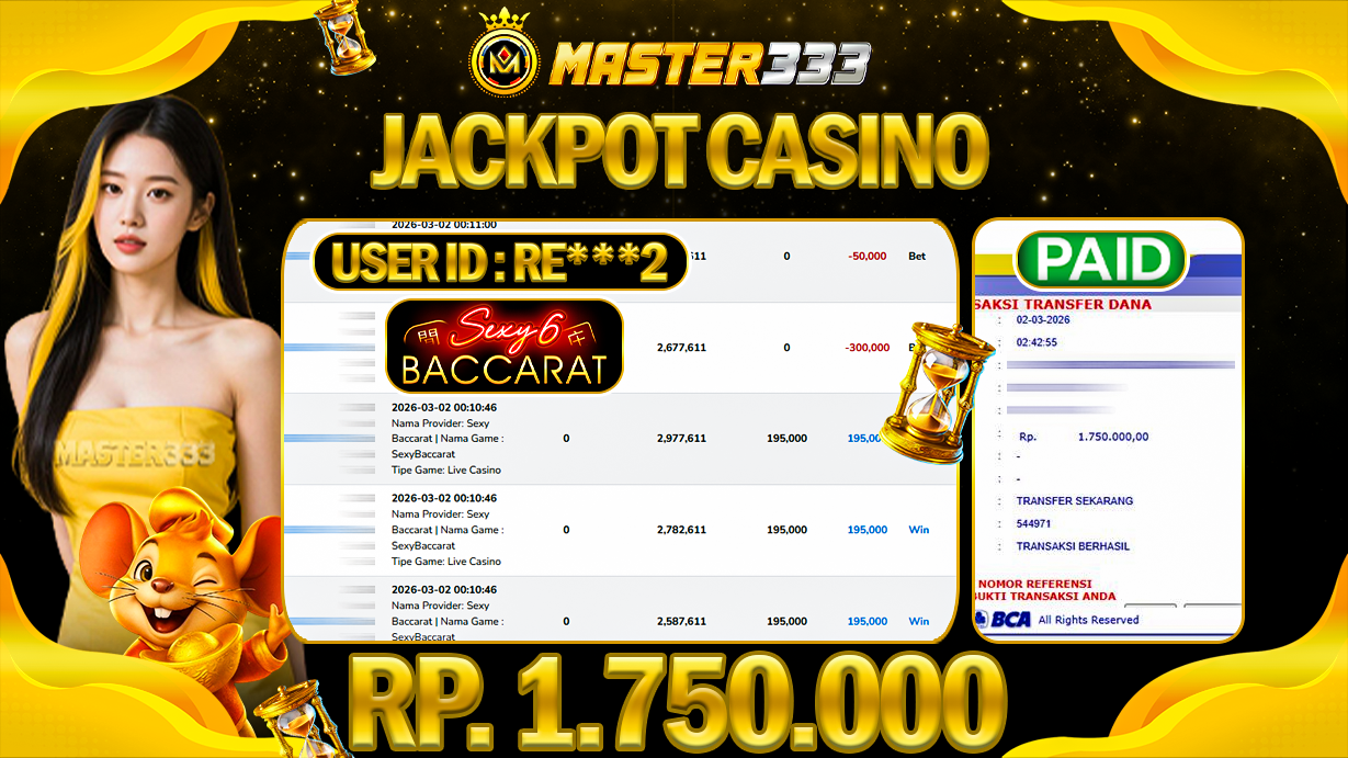 JACKPOT 1.750.000 JUTA DI LIVE CASINO GAMES BACCARAT SAH LUNAS
