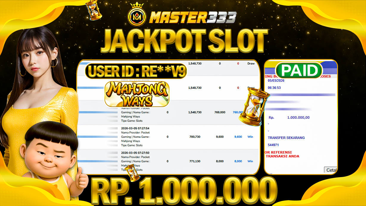 JACKPOT 1.000.000 JUTA DI SLOT PG SOFT GAMES MAHJONG WAYS 1 SAH LUNAS