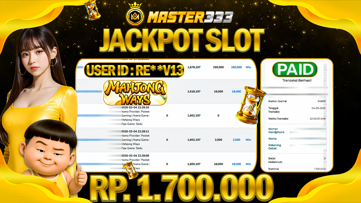 JACKPOT 1.700.000 JUTA DI SLOT PG SOFT GAMES MAHJONG WAYS 1 SAH LUNAS