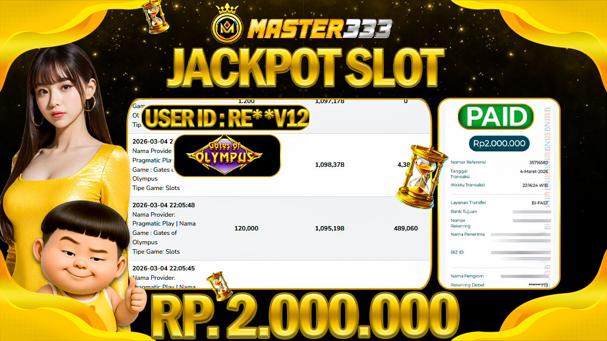 JACKPOT 2.000.000 JUTA DI SLOT PRAGMATIC PLAY GAMES GATES OF OLYMPUS SAH LUNAS