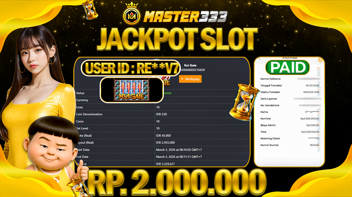 JACKPOT 2.000.000 JUTA DI SLOT HABANERO GAMES KOI GATE SAH LUNAS