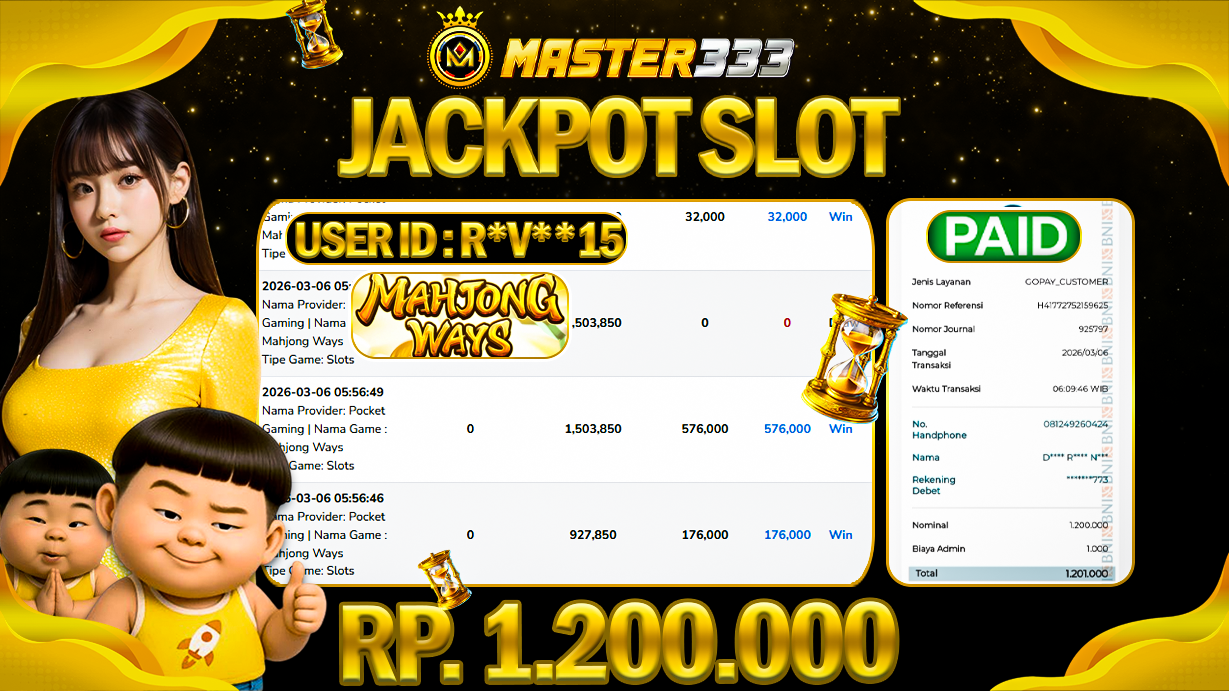 JACKPOT 1.200.000 JUTA DI SLOT PG SOFT GAMES MAHJONG WAYS 1 SAH LUNAS