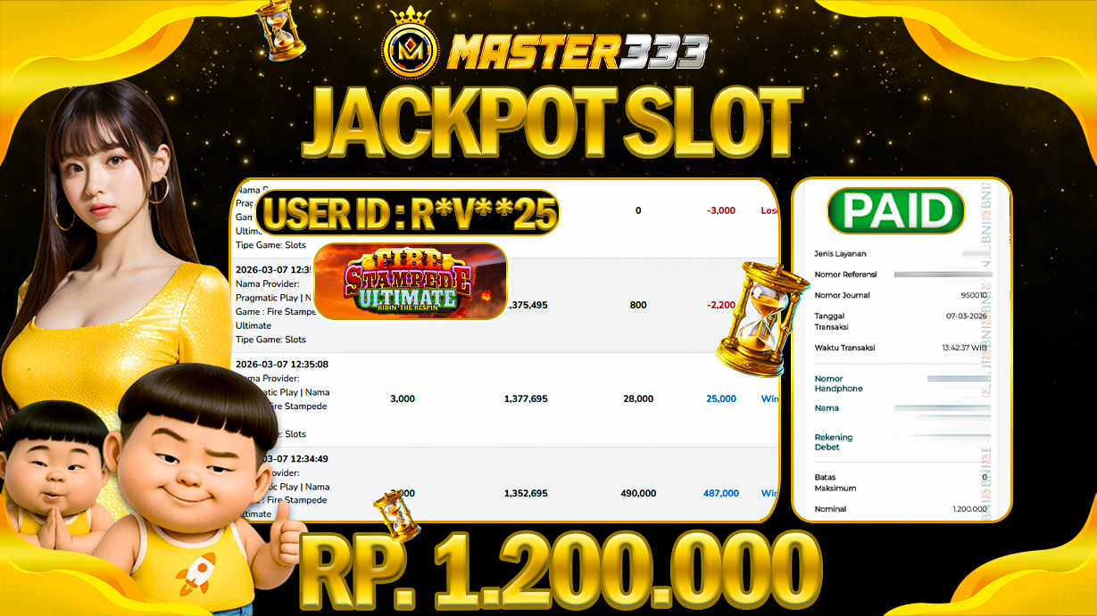 JACKPOT 1.200.000 JUTA DI SLOT PRAGMATIC PLAY GAMES FIRE STAMPEDE ULTIMATE SAH LUNAS