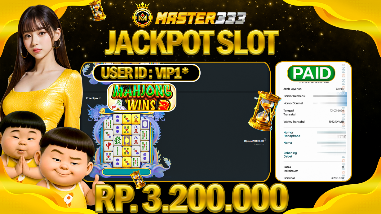 JACKPOT 3.200.000 DIMASTER333 LANGSUNG DIBAYAR LUNAS