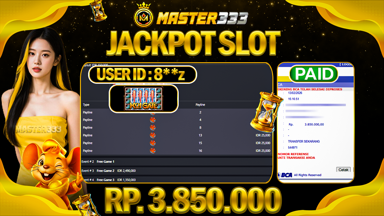 JACKPOT 3.850.000 JUTA DI SLOT HABANERO GAMES KOI GATE SAH DI BAYAR LUNAS!